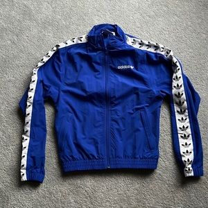 Royal blue zip up wind jacket